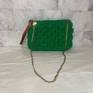 Clare V. Estelle in Emerald Crochet Scallop